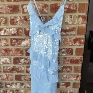 Beginning Boutique Sky Blue Sequin Dress